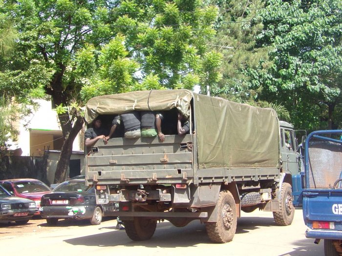 Présence de la gendarmerie devant la sûreté National de Conakry