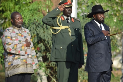 Riek Machar et Salva Kiir le 26 avril 2016 à Juba | AFP/Archives | SAMIR BOL