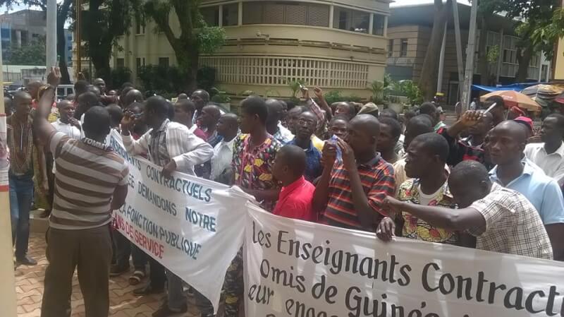 Manifestation d'enseignants contractuels guinéens