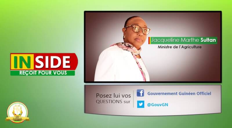 LA MINISTRE DE L'AGRICULTURE, JACQUELINE MARTHE SULTAN