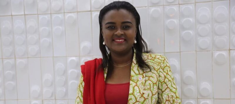 La Présidente de l'union panafricaine de la jeunesse Francine Muyumba