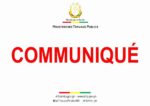 Communiqué Ministère des Travaux Publics