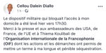 Le dispositif militaire qui bloquait l’accès à mon domicile a été levé hier vers 17h30.