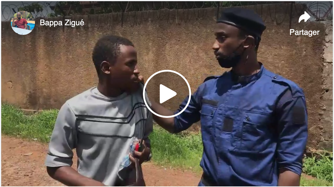 Le vieux et le policier une affaire de masque covid19