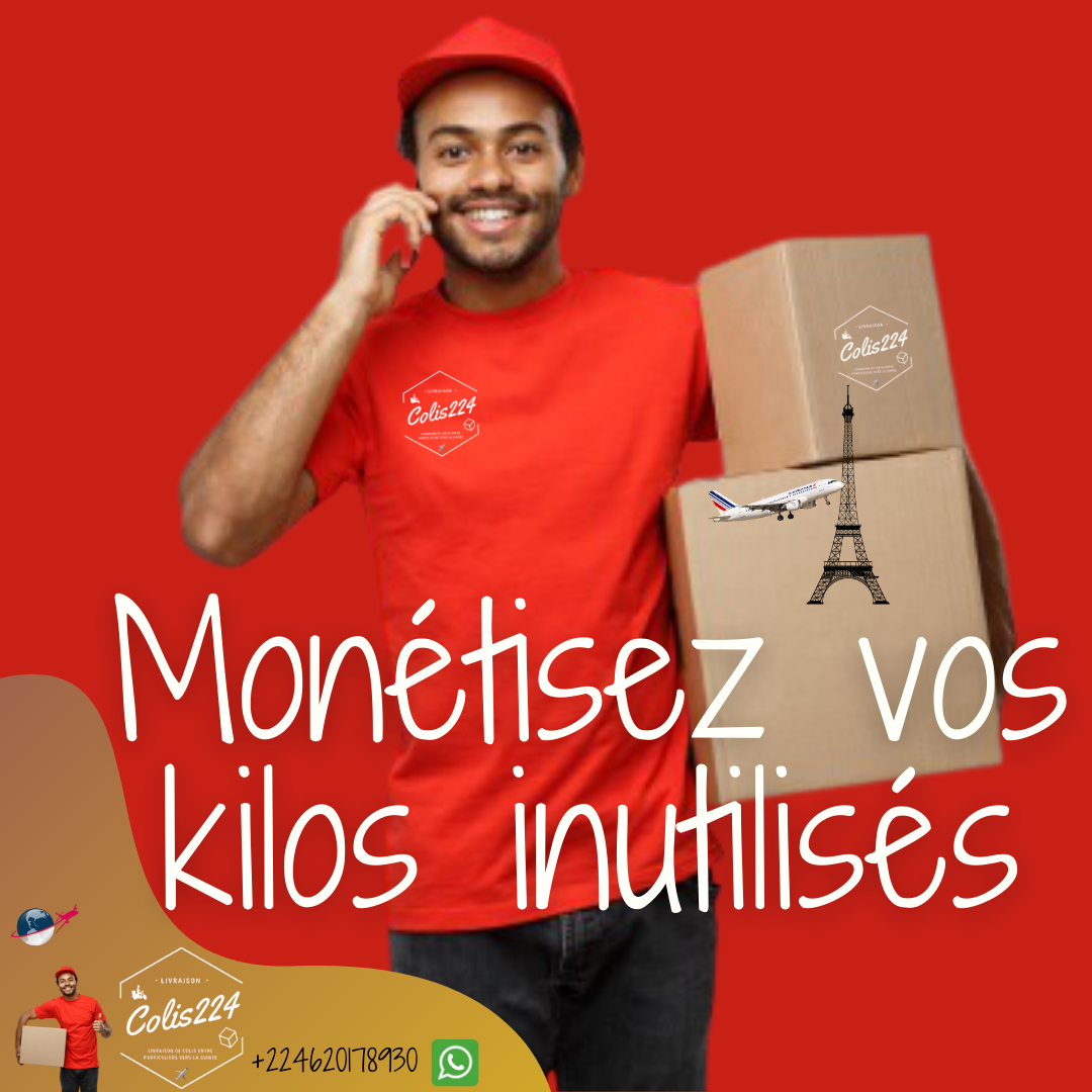 colis224.com permet aux voyageurs d'acheter et de revendre des #kilos de bagages inutilisés.