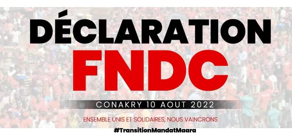 Déclaration FNDC